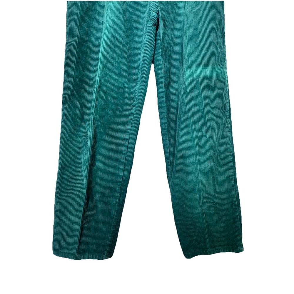 Woolrich Corduroy Pants Womens 6 Green LT Mallard Baggy Fit Zip Fly Y2K - Picture 3 of 12